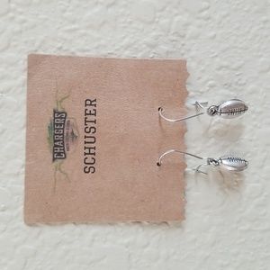 Silver Football Earrings NEW
